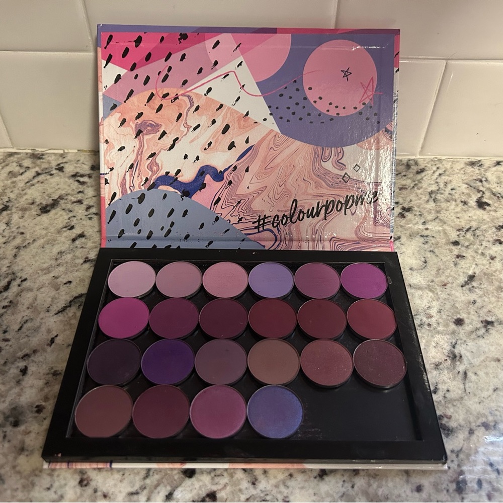 COLOURPOP 22 Pan PURPLE Plum Lilac Eyeshadow Palette Lot Set Eye Shadow